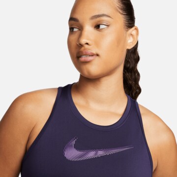 NIKE Sporttop 'Swoosh' in Lila