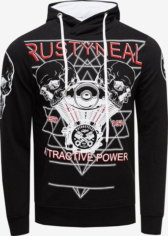 Rusty Neal Sweatshirt in Zwart: voorkant