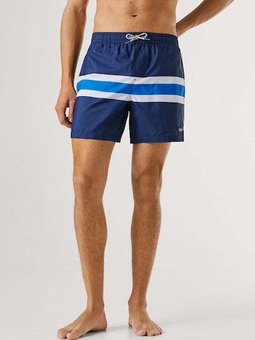 Shorts de bain Pepe Jeans en bleu : devant