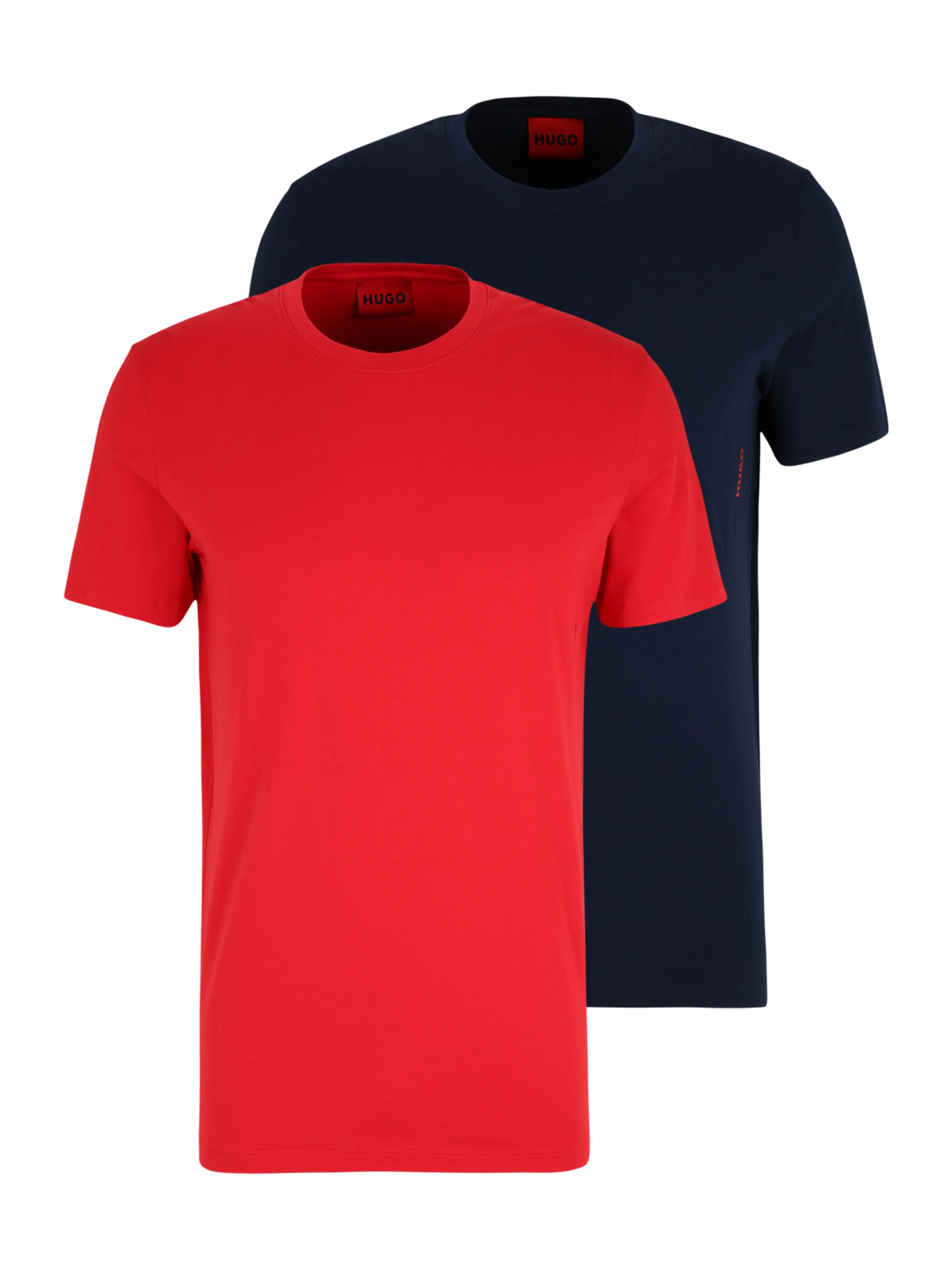 Männer Shirts HUGO T-Shirt in Dunkelblau, Rot - YK21865