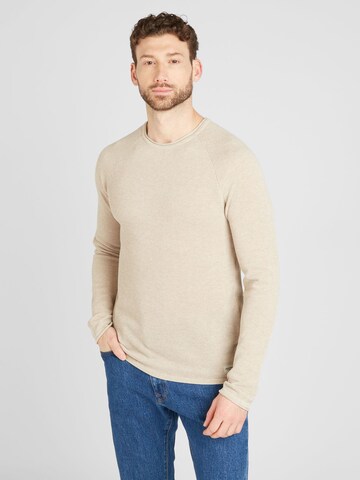 Pullover 'HILL' di JACK & JONES in beige: frontale