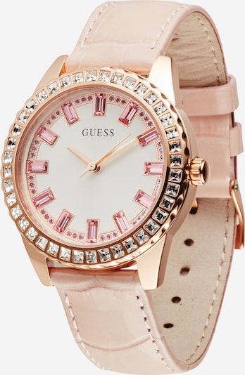 GUESS Zegarek analogowy w kolorze kremowy / różowe złoto / różowy pudrowy / białym, Podgląd produktu