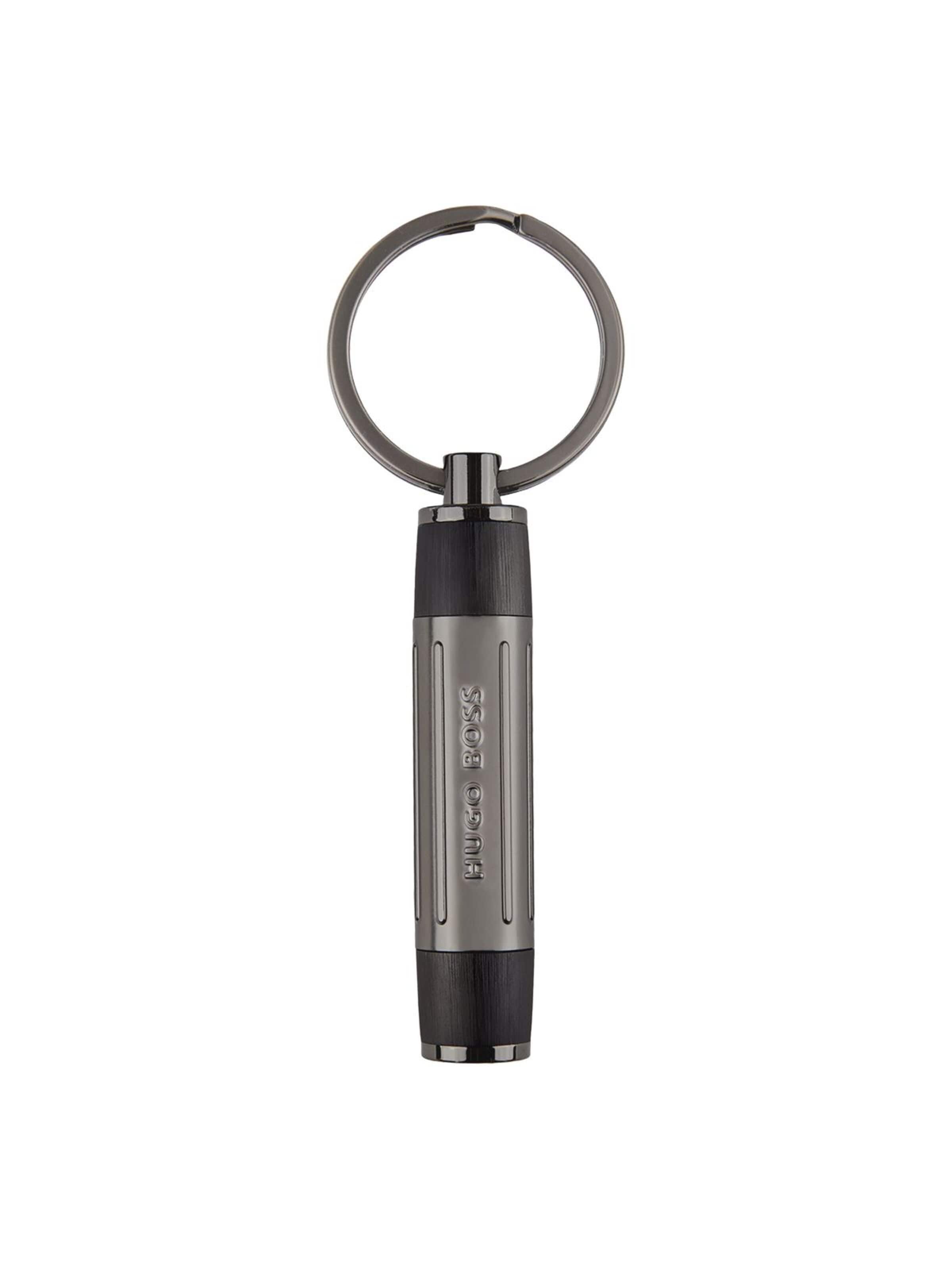 BOSS Key Ring 'Key ring Gear Ribs' in Grey: front