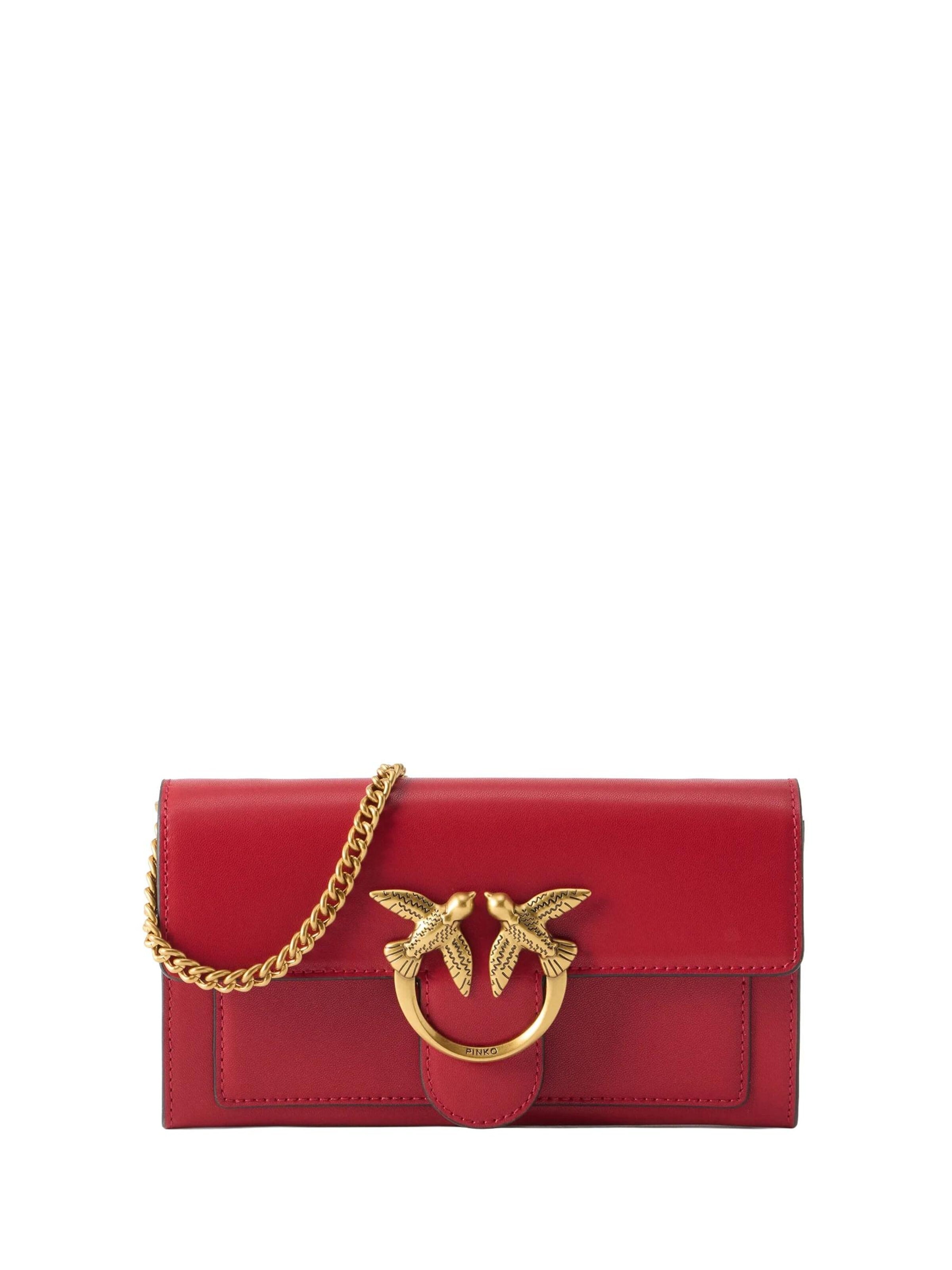 Portamonete 'PINKO LOVE ONE WALLET C. BORSA' di PINKO in rosso: frontale