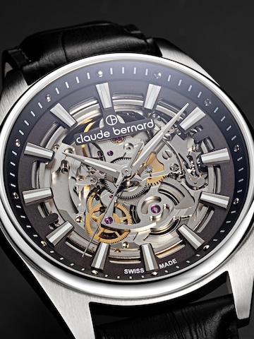 Claude Bernard Analoguhr 'Proud Heritage Automatic Skeleton' in Schwarz