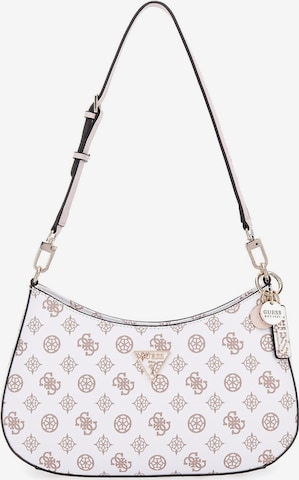 GUESS Shoulder Bag in White: front