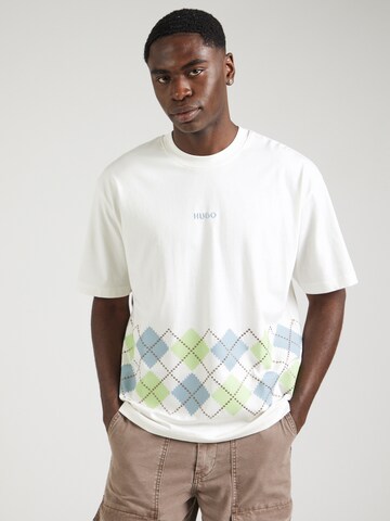 HUGO - Camiseta 'Dulapo' en blanco: frente