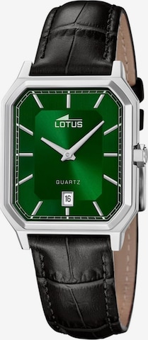 Lotus Analoog horloge 'Date watch Square Series' in Groen: voorkant