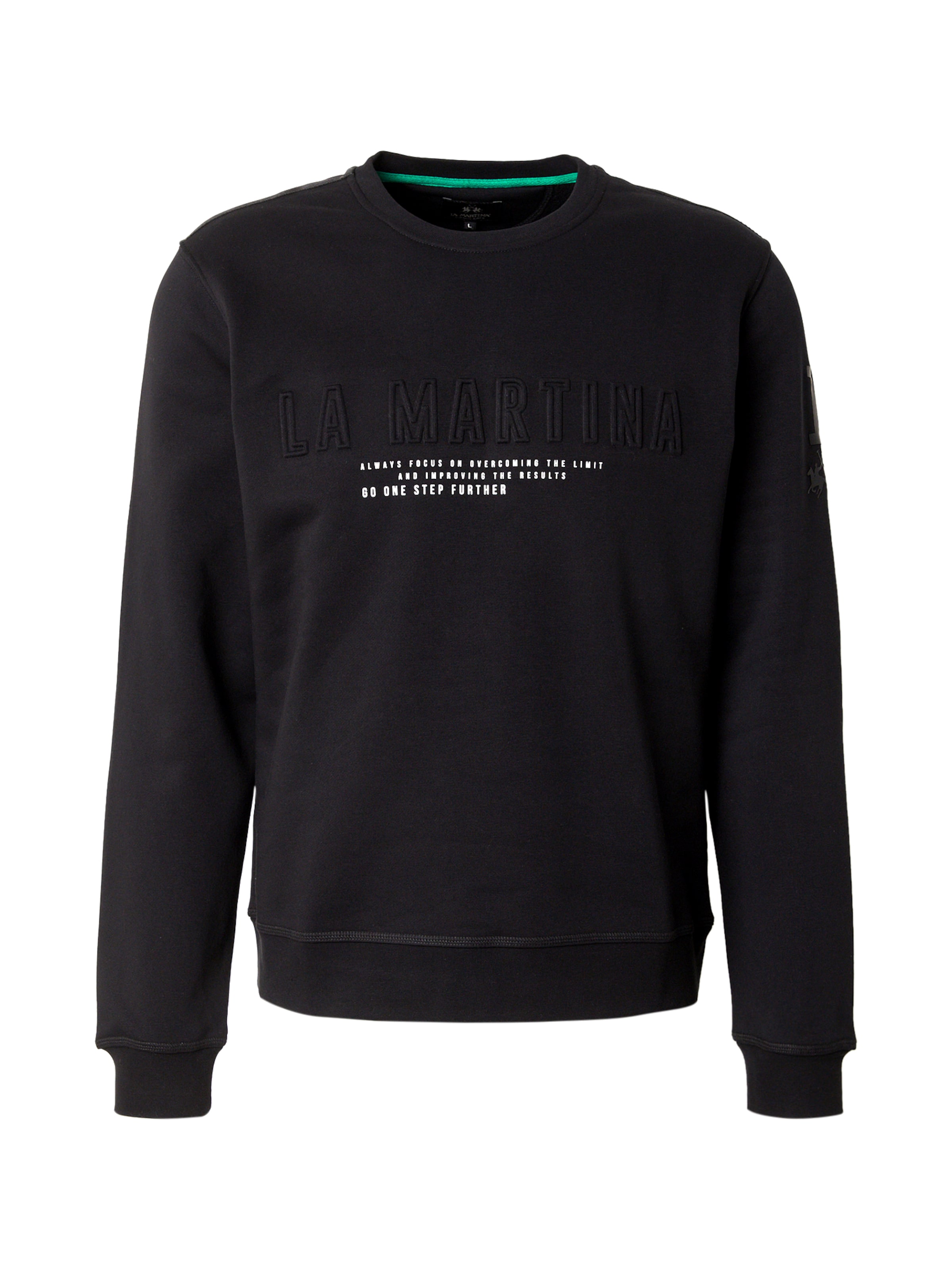 La Martina Sweatshirt in Black: front