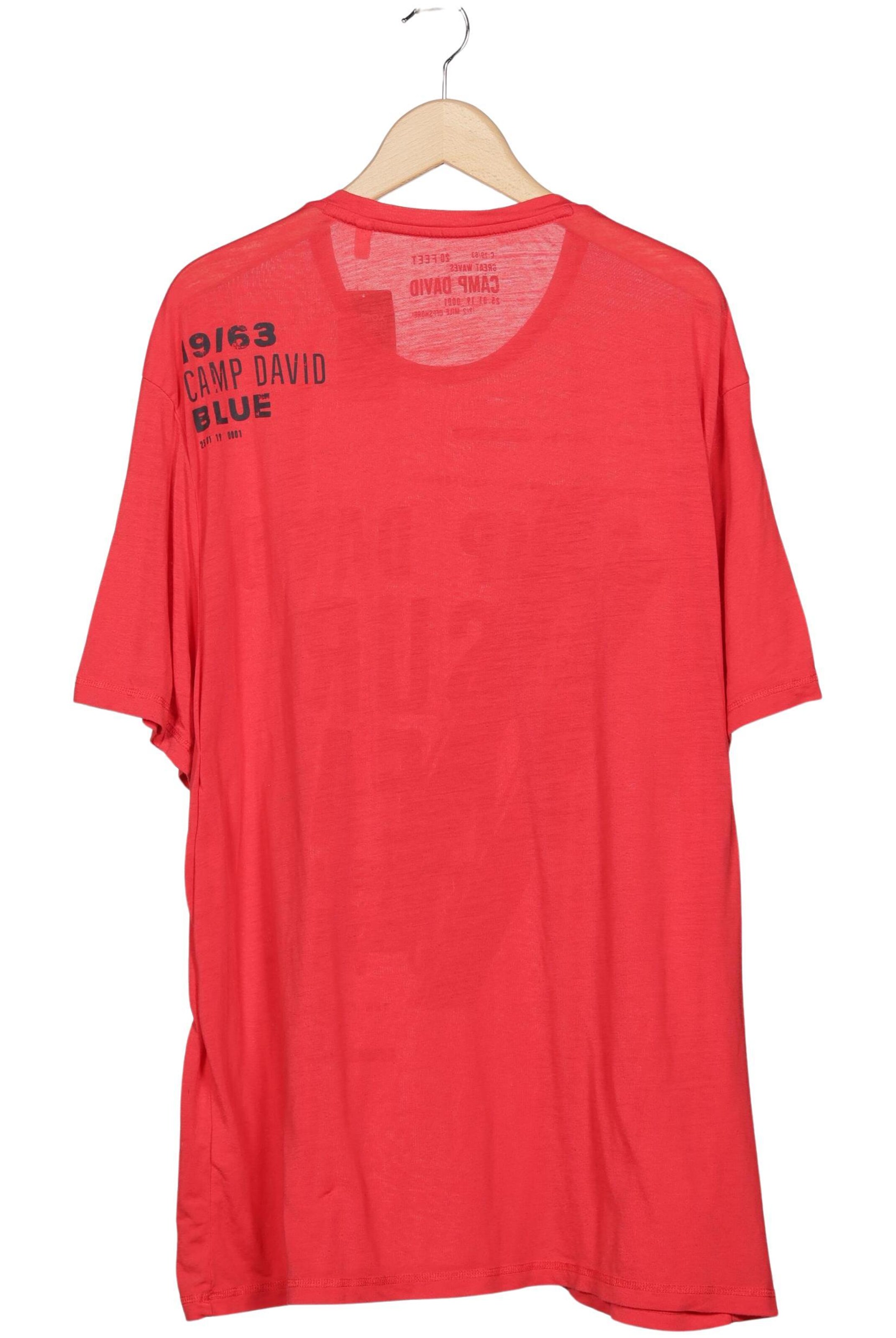 CAMP DAVID Shirt in 4XL in Red