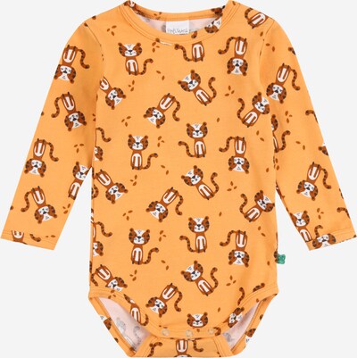 Fred's World by GREEN COTTON Pajac/bodi 'Bengal' | rjava / svetlo oranžna / črna / bela barva, Prikaz izdelka