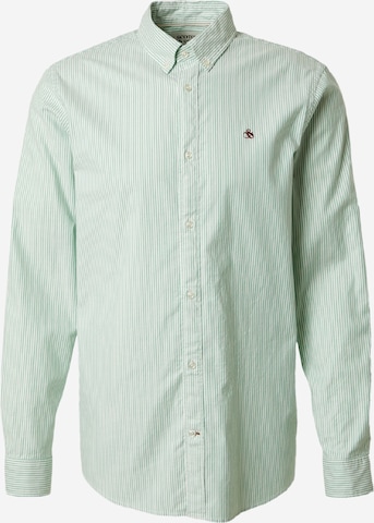 SCOTCH & SODA - Ajuste regular Camisa 'Essential' en verde: frente