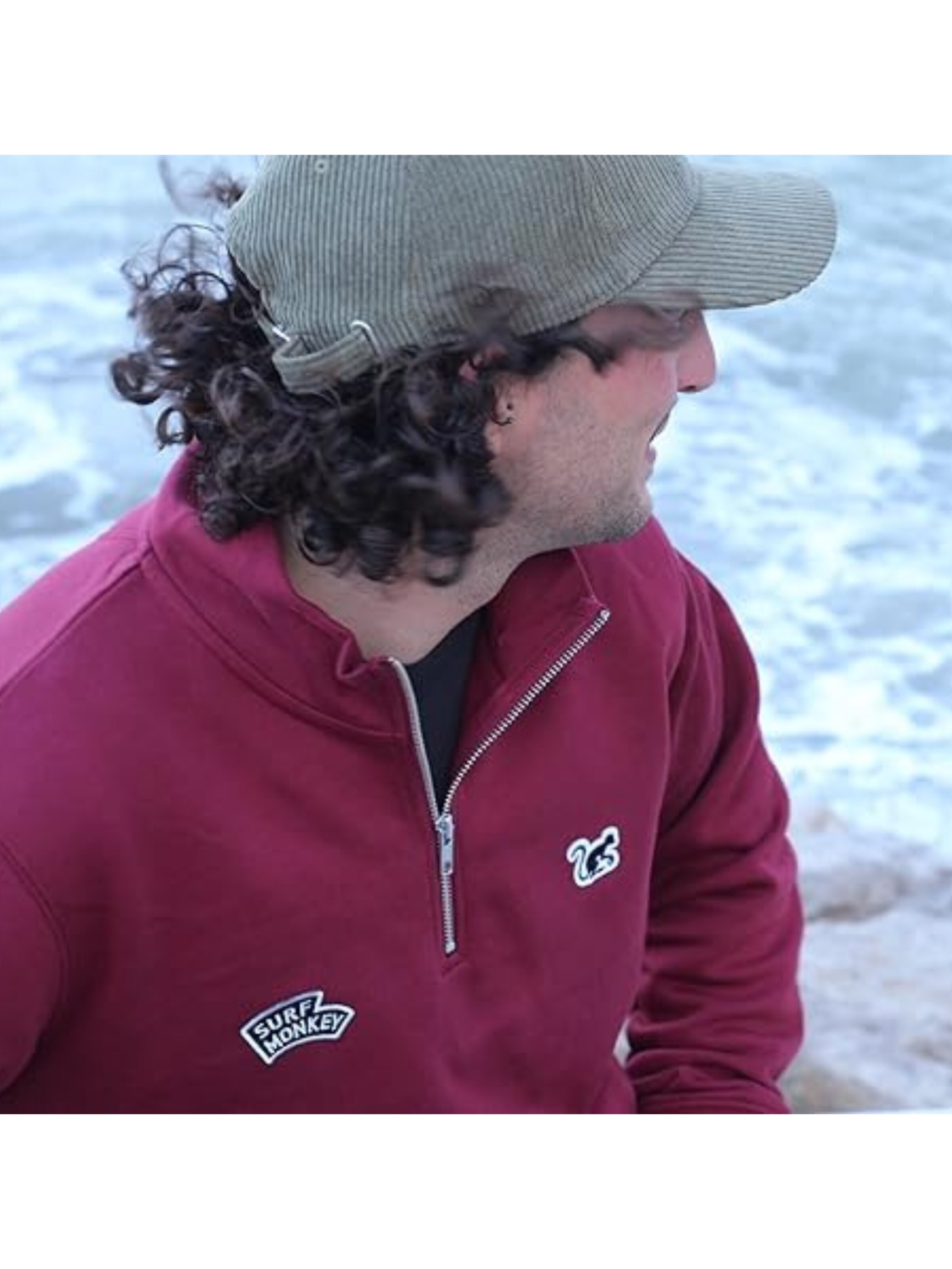 Surf Monkey - Sudadera en rojo