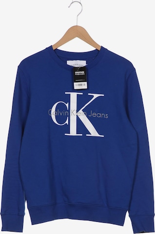 Calvin Klein Jeans Sweatshirt & Zip-Up Hoodie in M in Blue: front