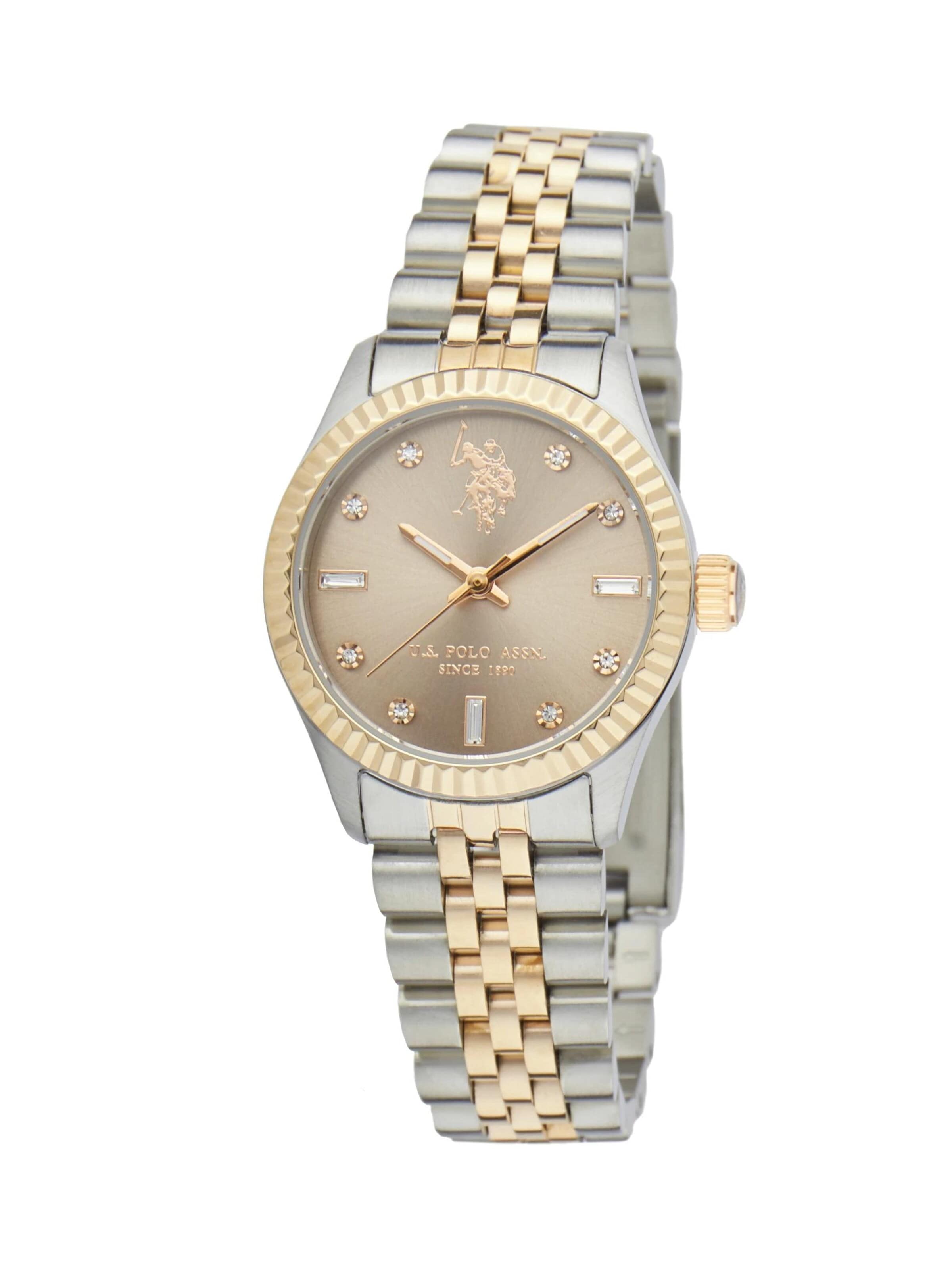 U.S. POLO ASSN. Analog Watch 'Celine' in Yellow: front