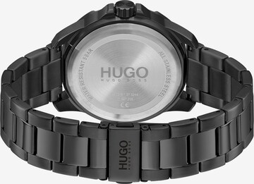 HUGO Red Analog Watch in Black