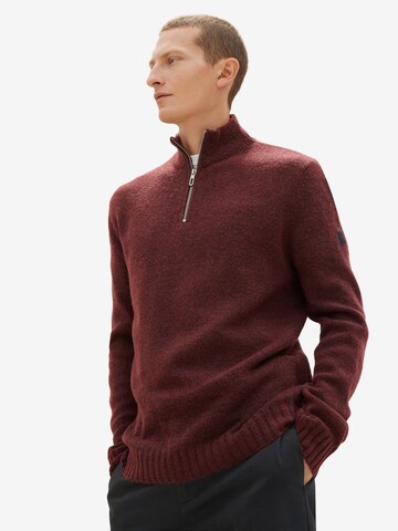 TOM TAILOR - Pullover em vermelho