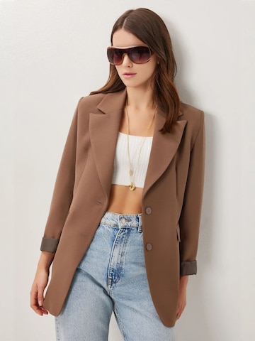 Happiness İstanbul Winter Jacket 'Jacken' in Brown