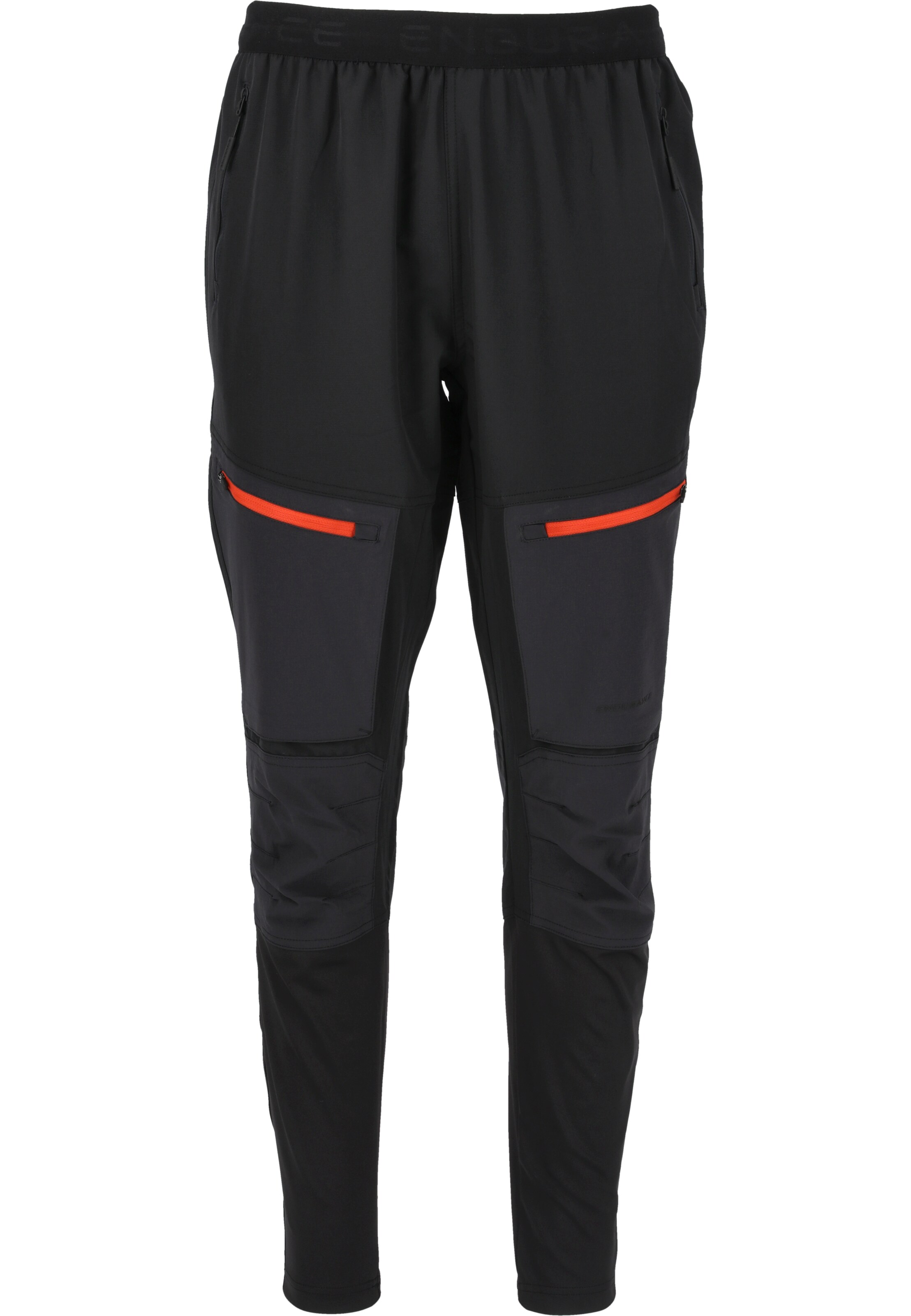 ENDURANCE Sportbroek 'Sparken' in de kleur Basaltgrijs / Neonoranje / Zwart, Productweergave