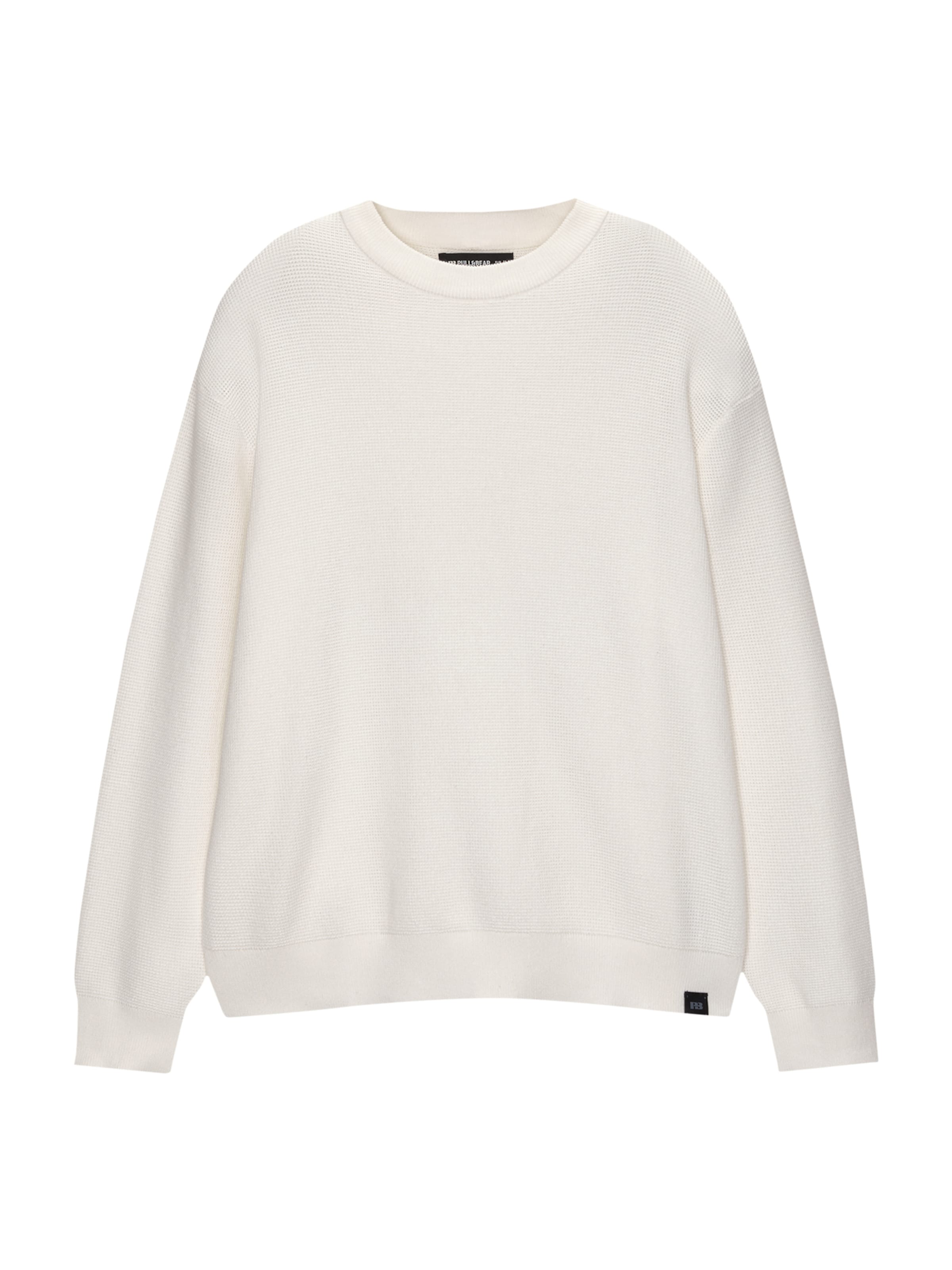 Pull&Bear Pullover in Weiß: Vorderseite