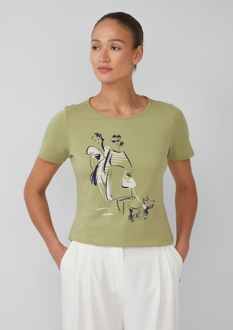 T-shirt s.Oliver BLACK LABEL en vert : devant