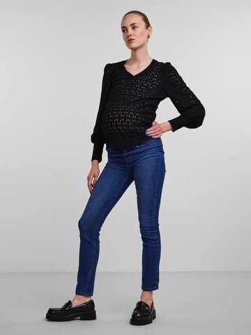 Pieces Maternity Shirt 'PMChristy' in Zwart