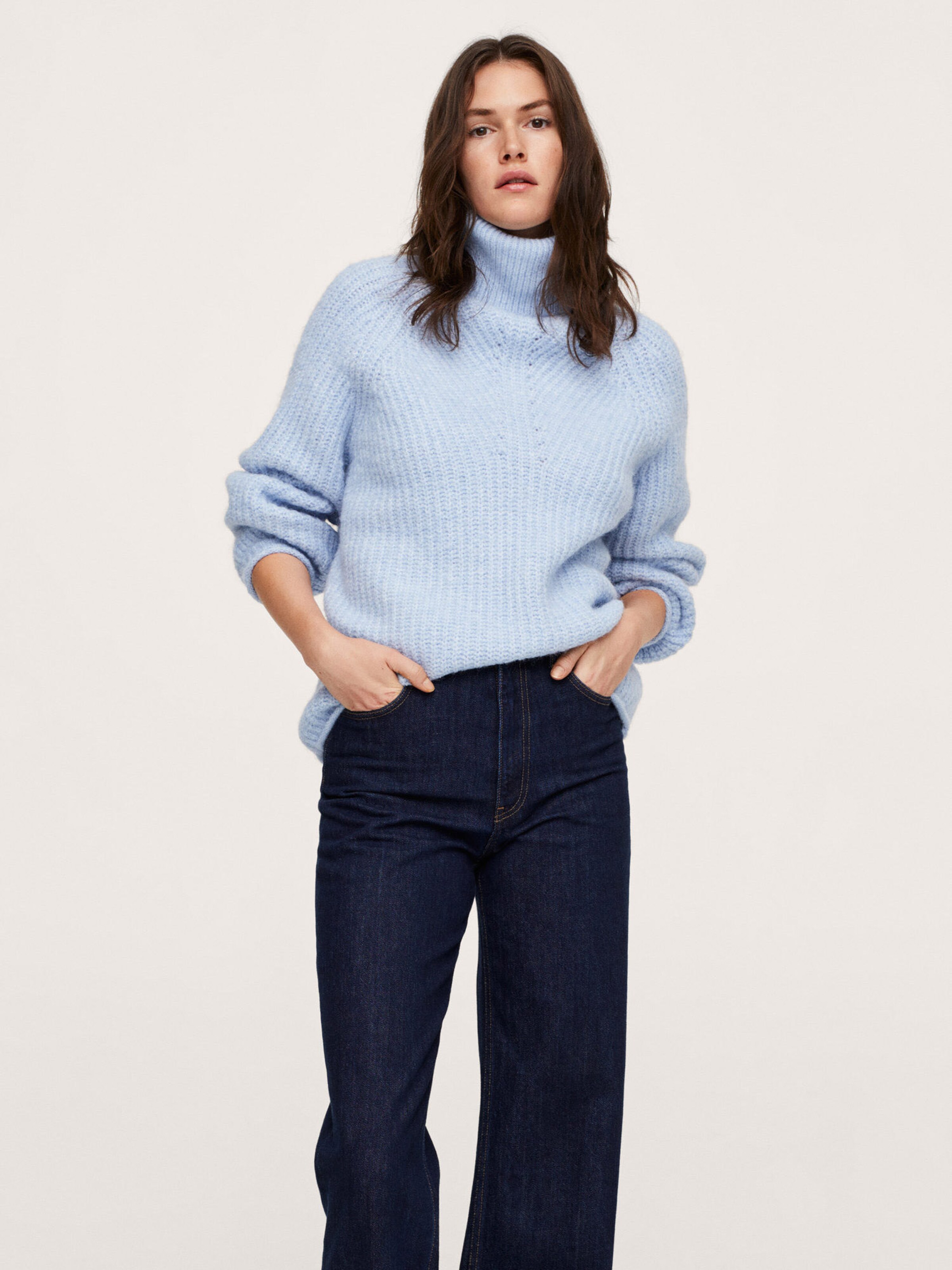 Frauen Pullover & Strick MANGO Pullover 'Halfisin' in Hellblau - EF59587 Frauen Pullover & Strick MANGO Pullover 'Halfisin' in Hellblau - EF59587