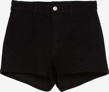 Bershka Skinny Shorts in Schwarz: predná strana