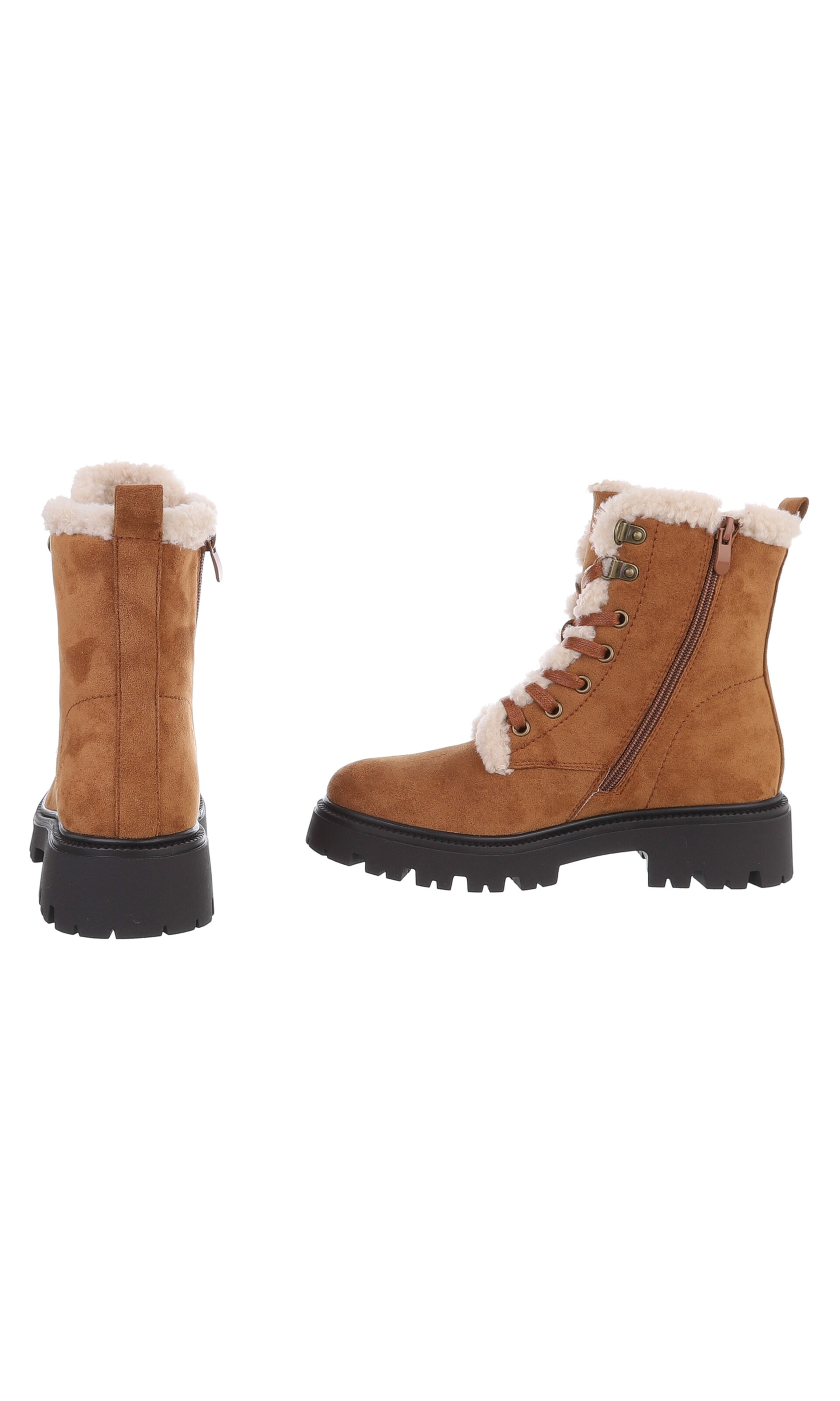 Ital-Design Schnürstiefelette in Braun