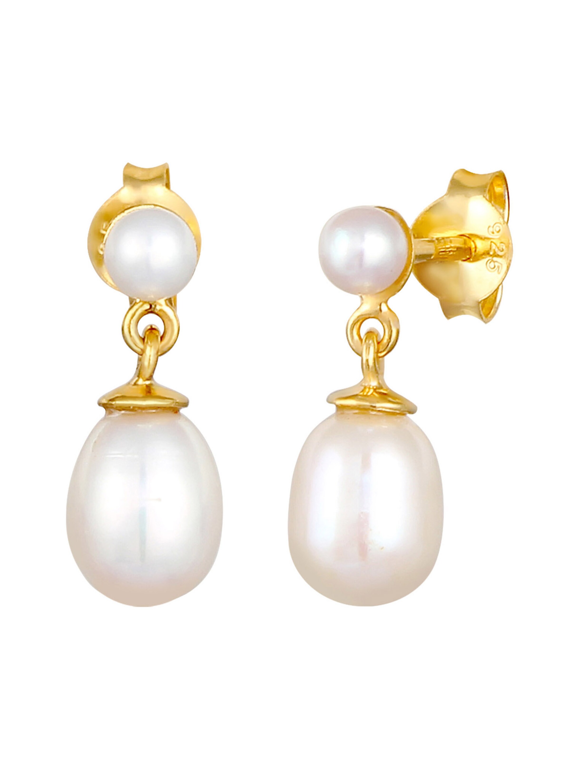 ELLI PREMIUM Náušnice - Zlatá: predná strana