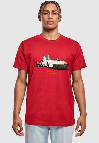 Mister Tee Shirt 'Weekend Wolf' in Red: front