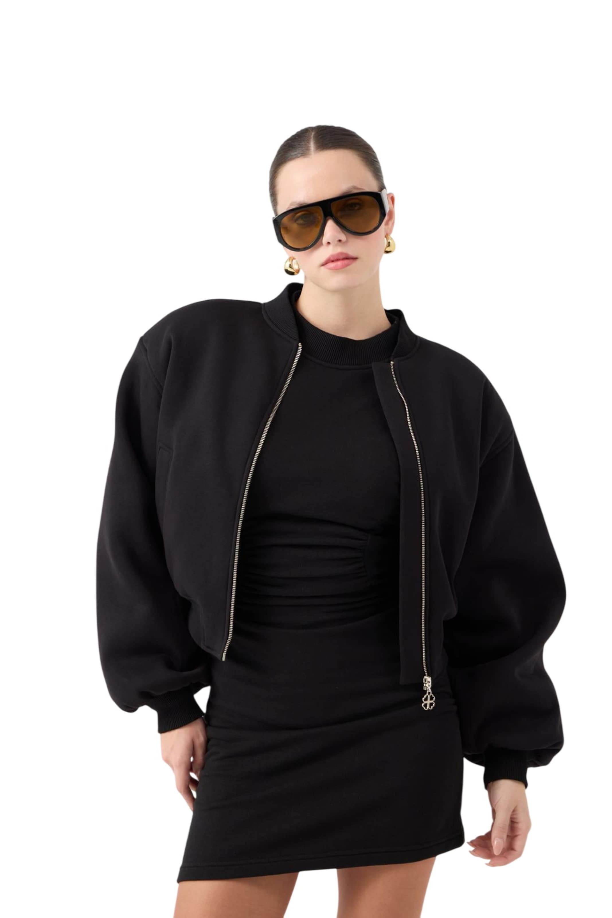 HOLLY LOLLY Between-season jacket in Black: front