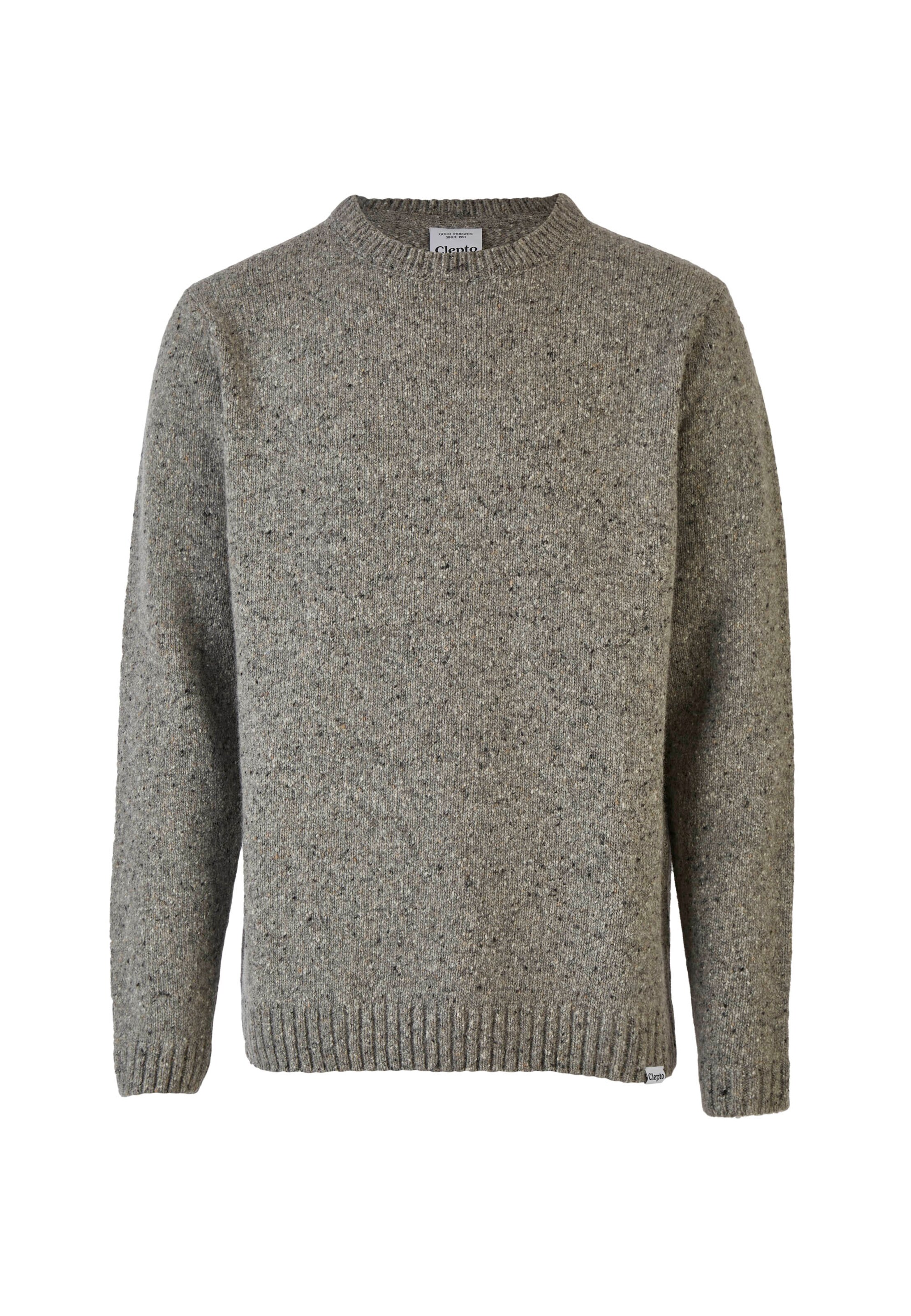 Cleptomanicx Pullover 'Spacer' in Grau: Vorderseite