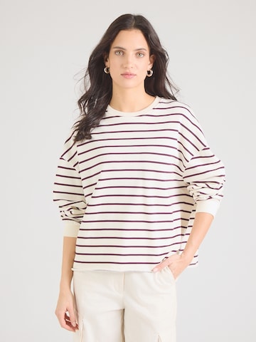 Sweat-shirt Rich & Royal en rouge : devant