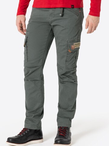 TIMEZONE Skinny Cargo Pants 'Regular RogerTZ' in Grey: front