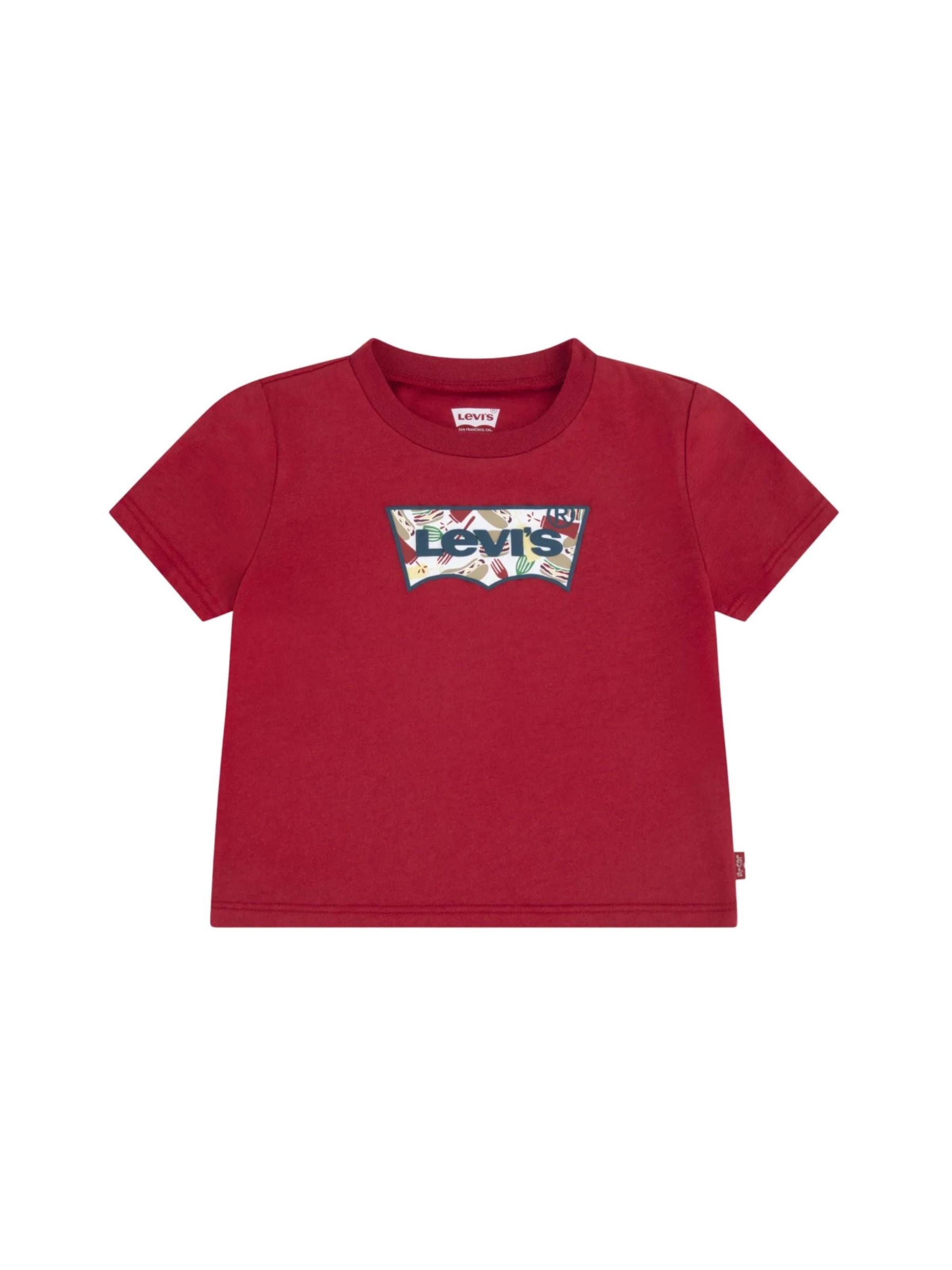 Maglietta 'LEVI'S kids LVB BARBECUE BATWING TEE T-SHIRT' di Levi's Kids in rosso: frontale
