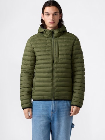 Champion Authentic Athletic Apparel Jacke in Grün: Vorderseite