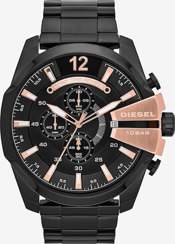 DIESEL Analog Watch 'Mega Chief' in Black: front