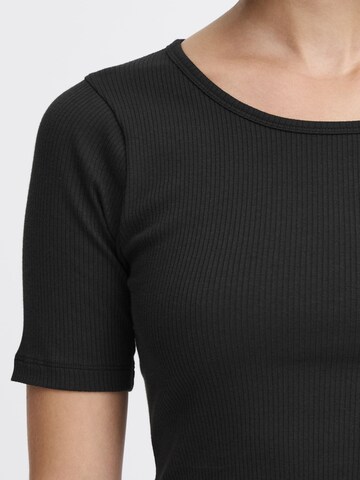 ICHI Shirt ' IHPALMER RIB' in Zwart