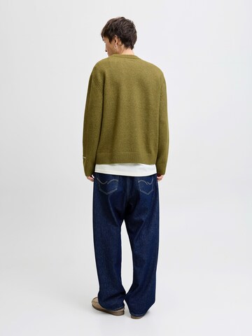 JACK & JONES Pulover 'JORNORREBRO' | zelena barva