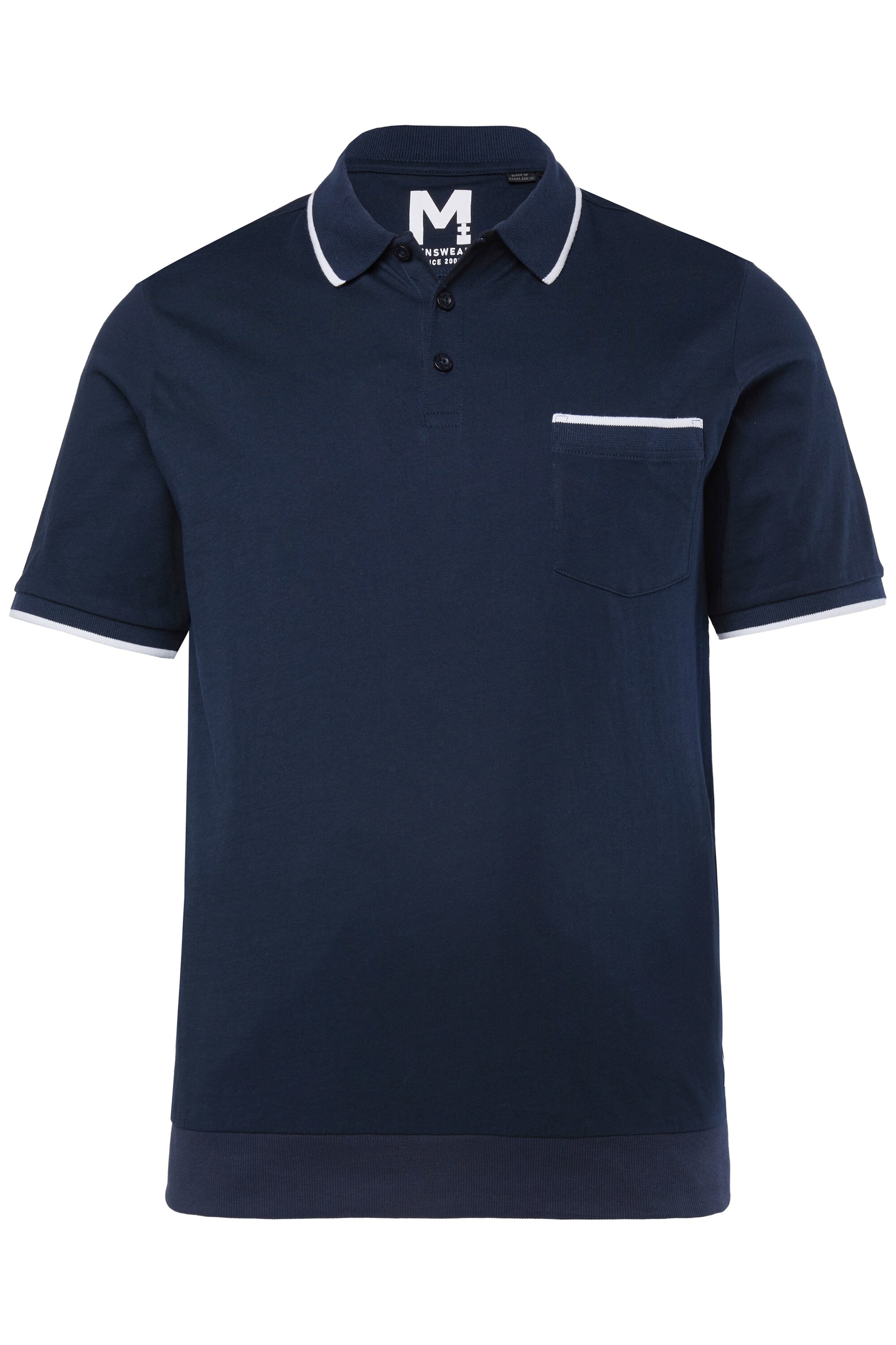 Men Plus Shirt in Blauw: voorkant