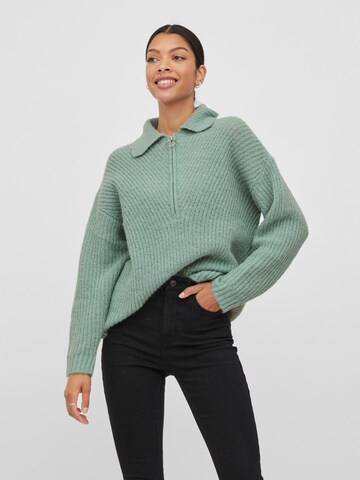 VILA Sweater 'Chinti' in Green: front