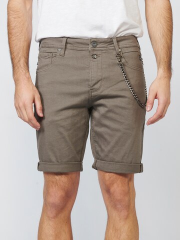 KOROSHI Slimfit Shorts in Grün: predná strana