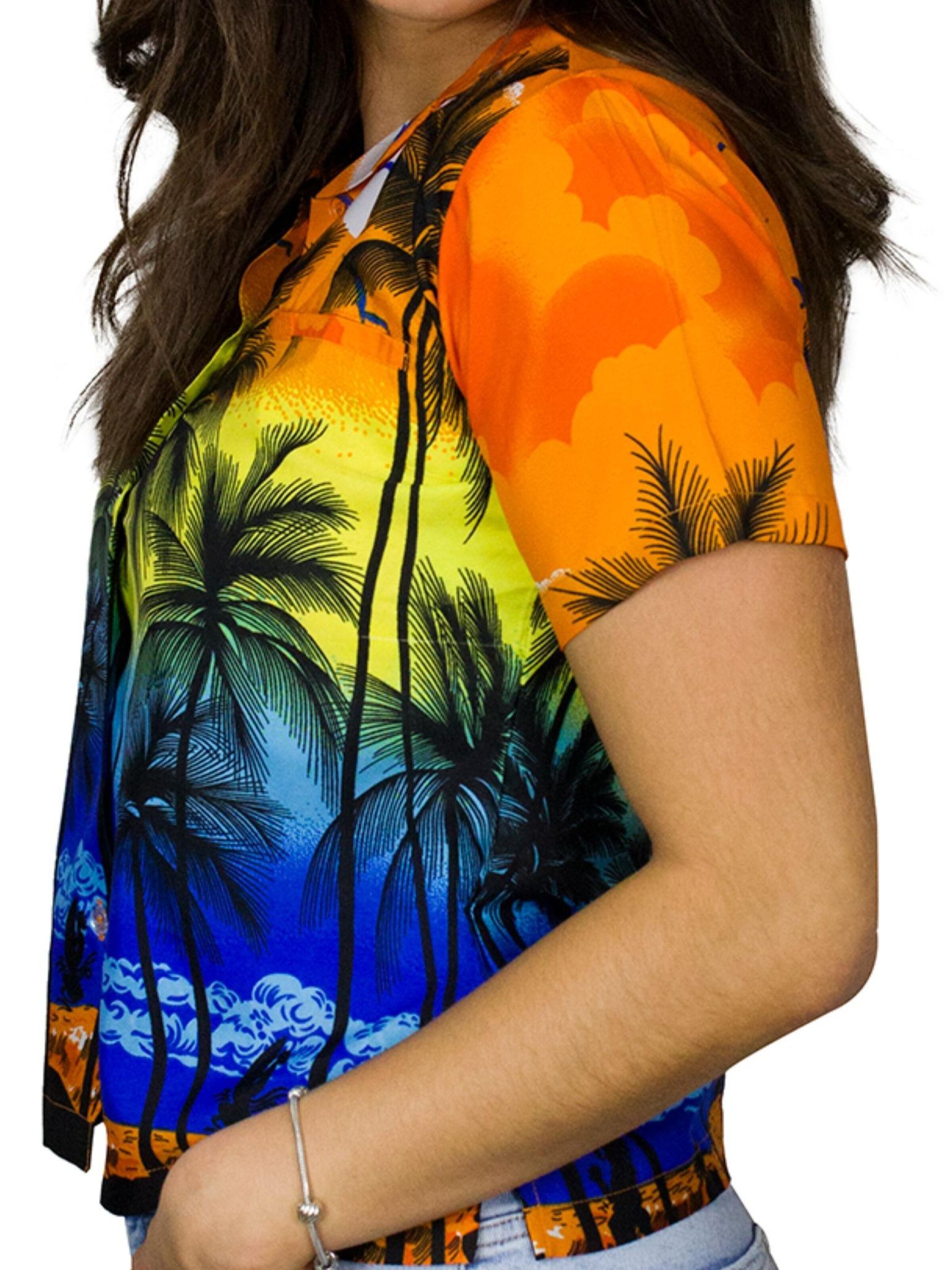King Kameha Blouse 'Beach' in Orange
