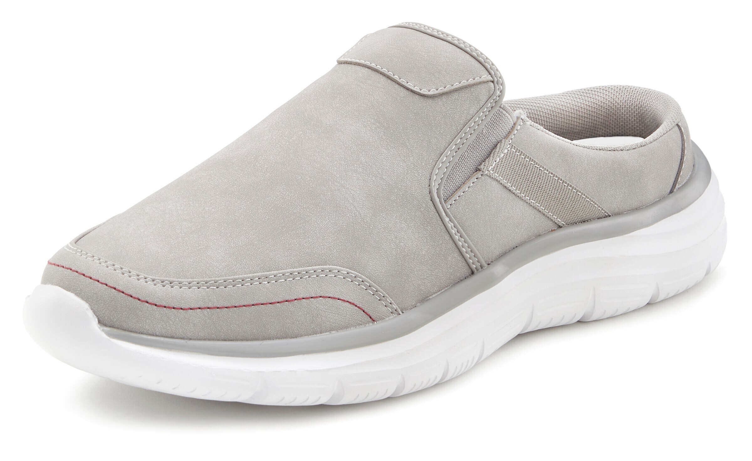 JOHN DEVIN Slipper in Grau: Vorderseite