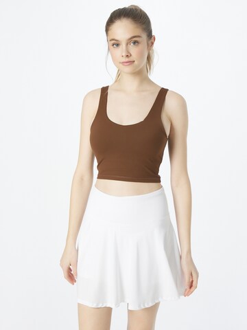 Varley Sports Top 'Let's Go' in Brown: front