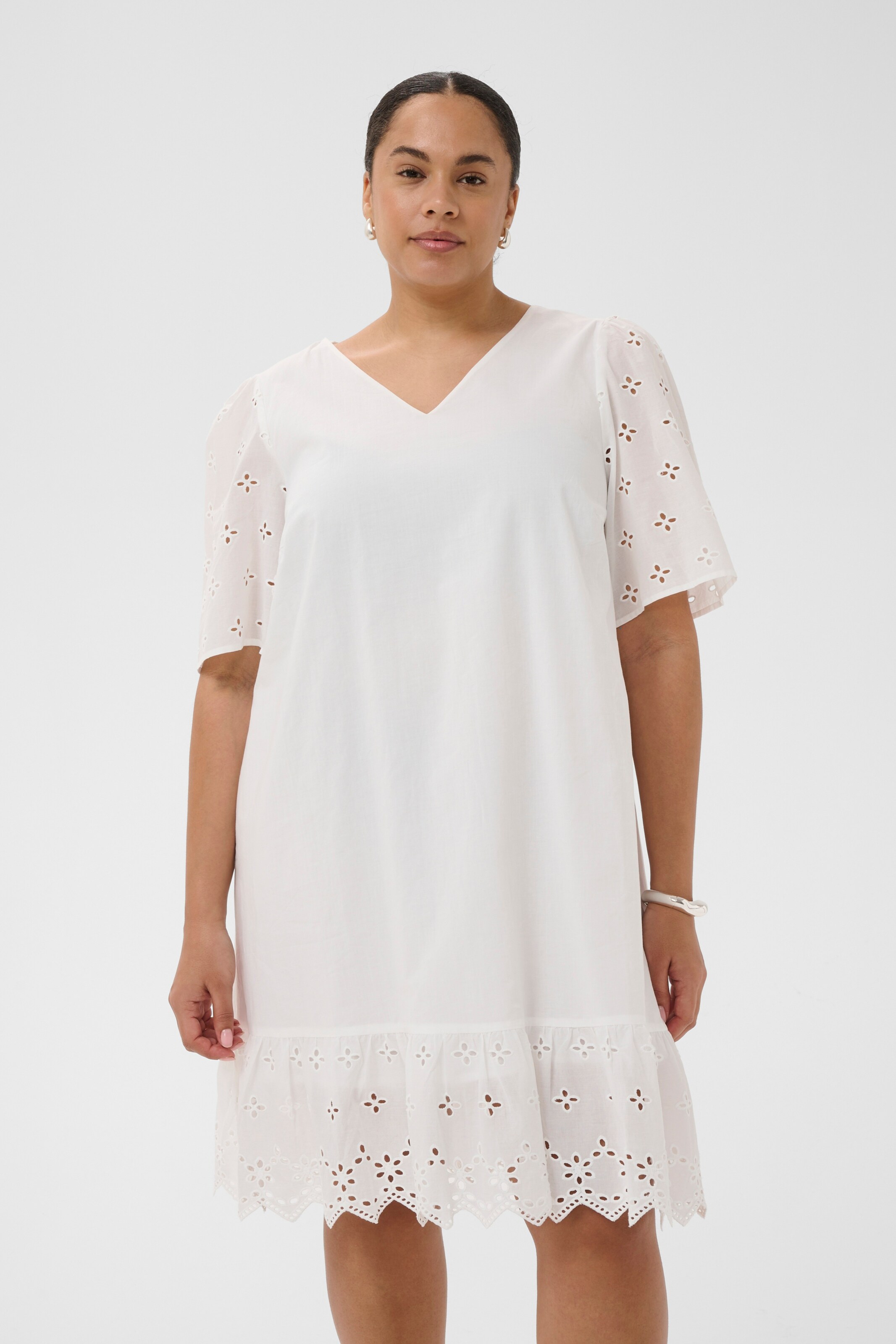 Robe 'KCmally' KAFFE CURVE en blanc : devant