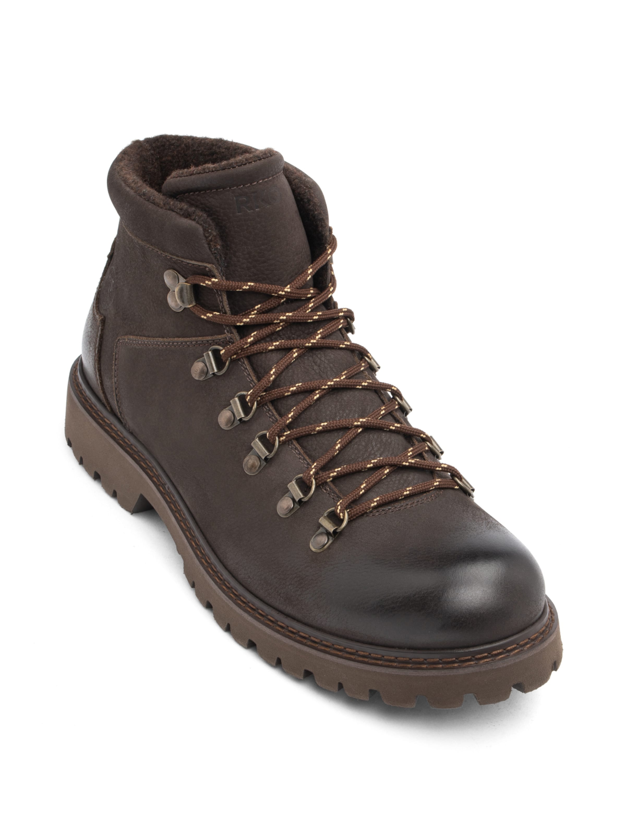 RYŁKO Lace-Up Boots in Brown