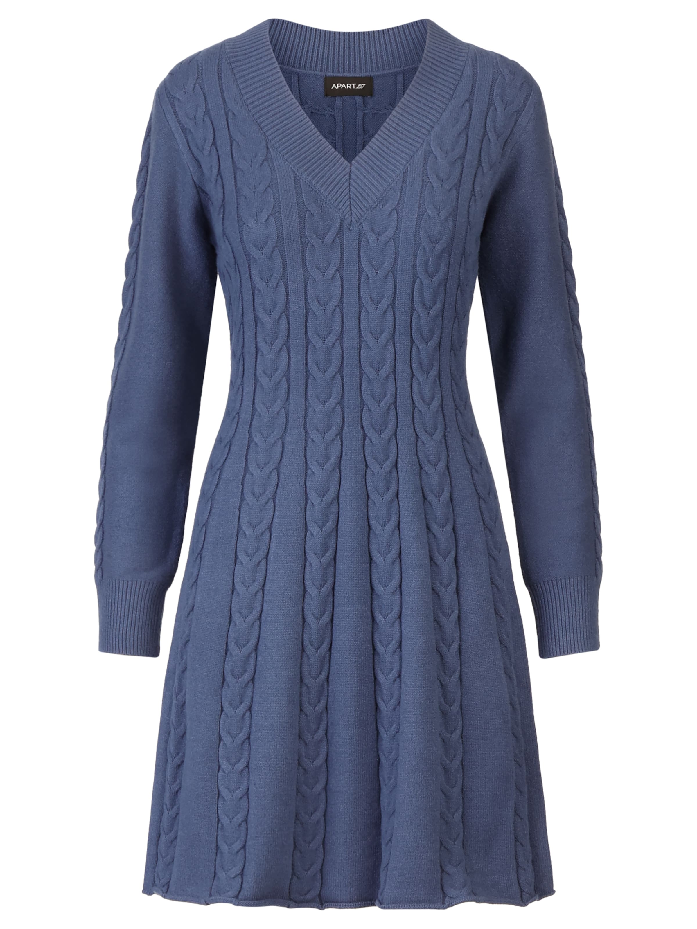 APART Knitted dress in Blue: front