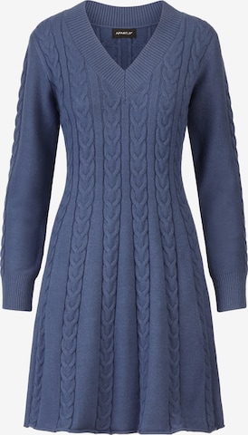 APART Strickkleid in Blau: Vorderseite